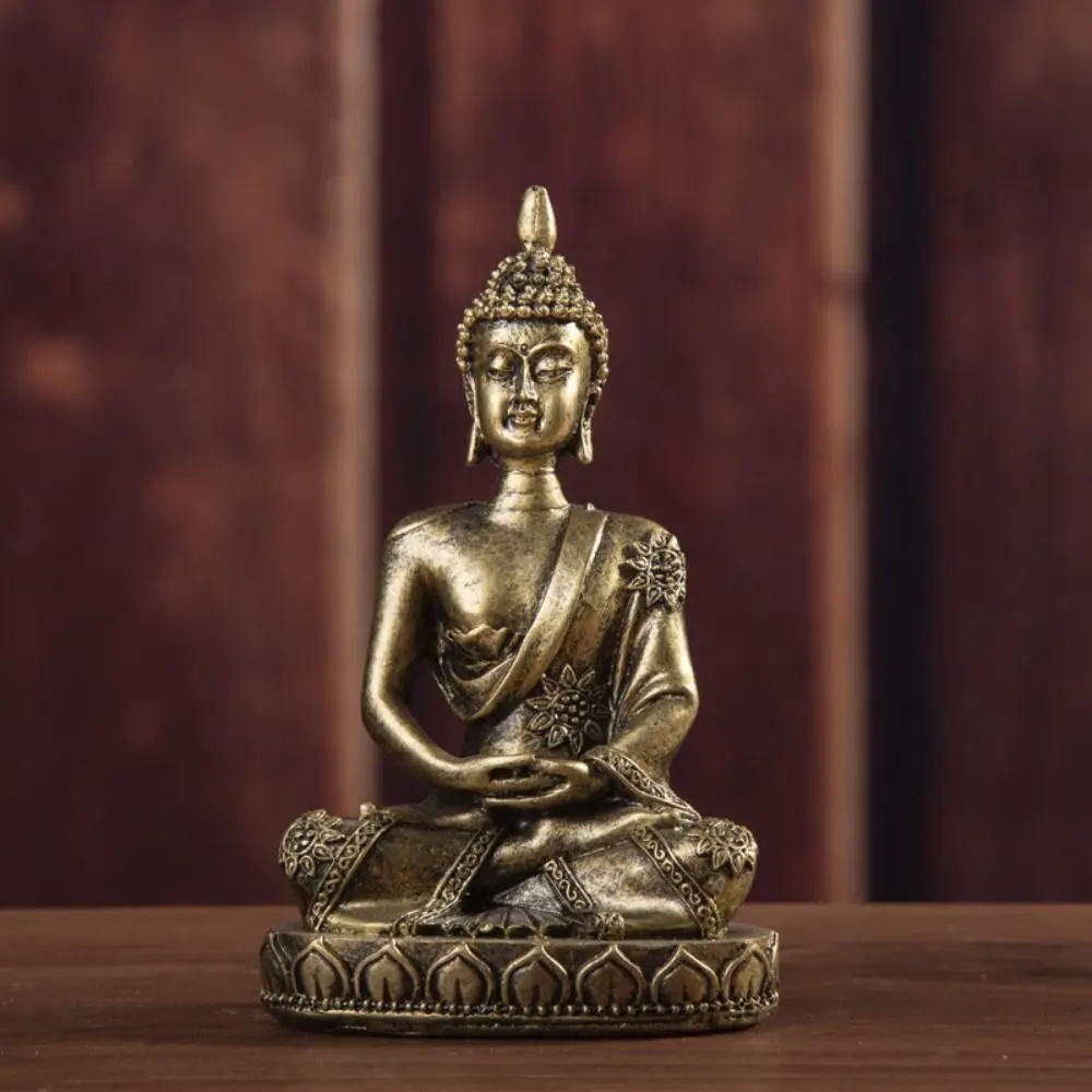 

Sitting Meditation Sandstone Buddha Green Sandstone Sitting Posture Buddhist Figurine Ornament Oriental Culture Zen