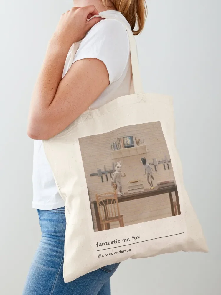 minimalist fantastic mr fox movie poster Tote Bag canvas tote bags canvas supermarket folding