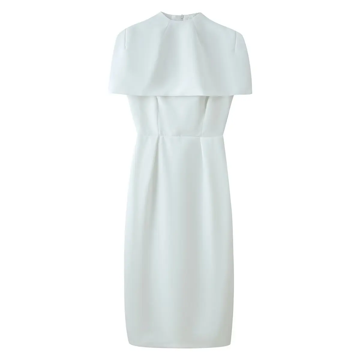 

WOMAN 2026 Summer New Fashion Tight Waist Strap Dress Shawl Suit Vintage Sleeveless Back Zipper Casual Female 2 pieces