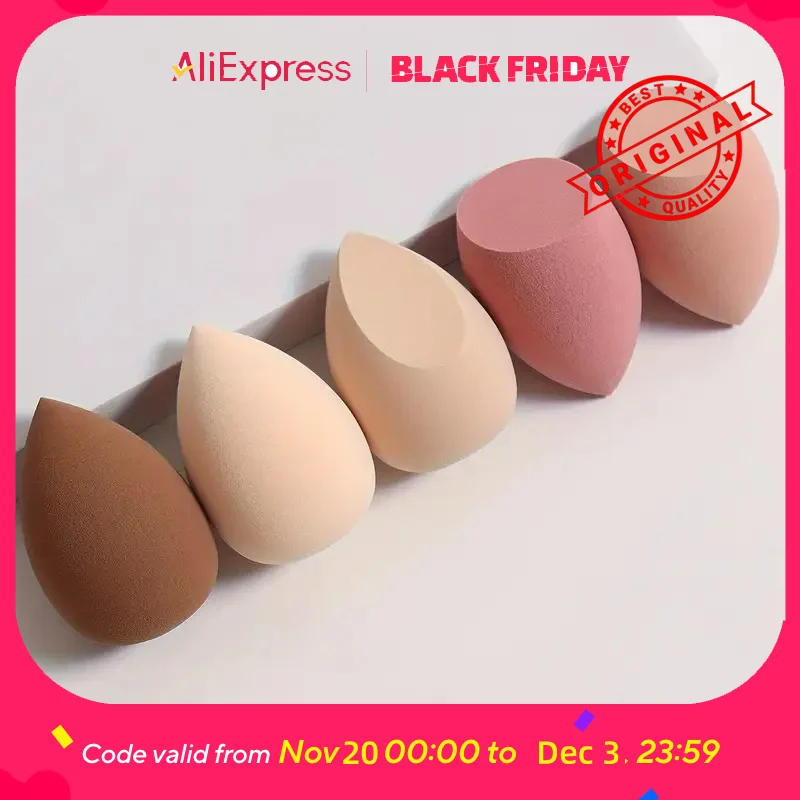 ​ إسفنجات مكياج مكونة من 6 قطع - نسيج نطاط لتغطية لا تشوبه شائبة - يوفر المنتج وسهل التنظيف