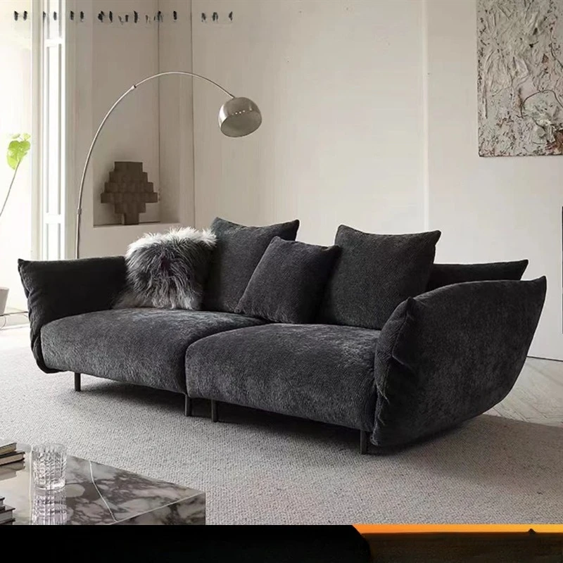 

Italian minimalist Le Ma Chenier fabric sofa living room simple modern large apartment horizontal hall multi-person straight row