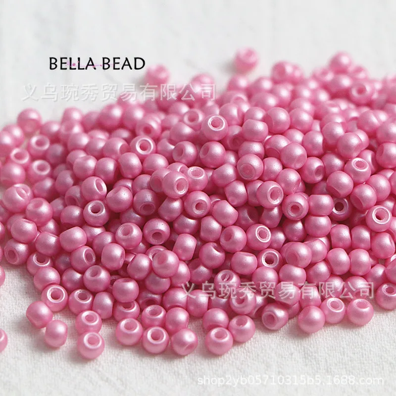 2/3/4mm perle di vetro di colore solido in polvere di perle ad alta protezione fatte a mano fai da te perline braccialetto collana materiale