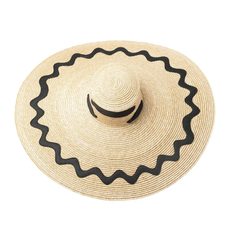 novedad-de-verano-sombrero-faionable-st-de-70cm-con-vendaje-de-retales-sombrero-de-copa-plano-de-ala-grande-para-mujer-sombrero-de-cuero-de-lujo