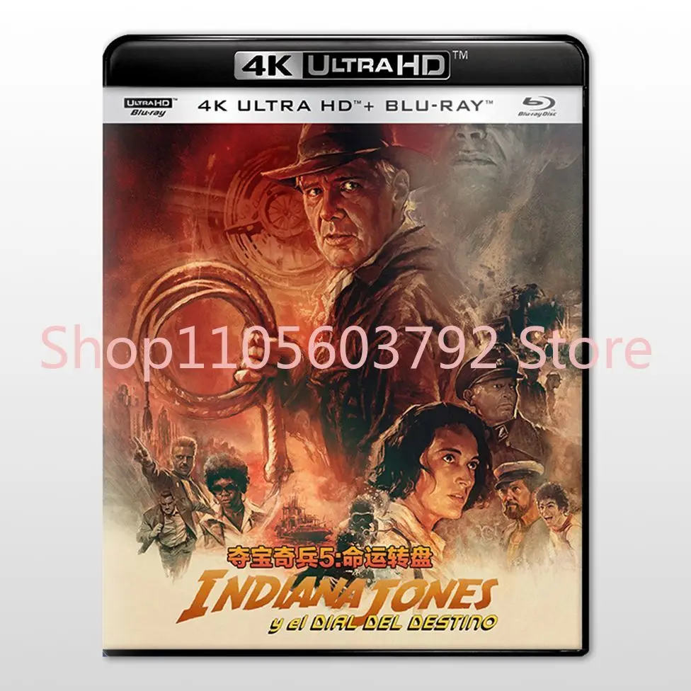 Indiana Jones et le Cadran du Destin, disque Blu-ray 4K UHD 2023, Atmos, Mandarin, Anglais, caractères chinois, HDR10, nouvel emballage
