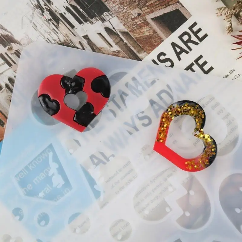 

N2UE Wear Resistant Silicone Mold Earring Pendants Making Tool DIY Ear Drops Moulds