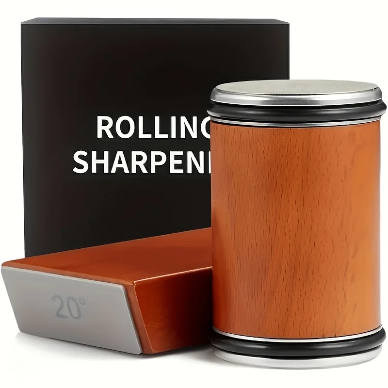 2pcs Rolling Knife Sharpener Kit Restore Dull Knives Quickly Diamond Corundum Discs, Safe, Stable And Easy for Home & Professional Chefs