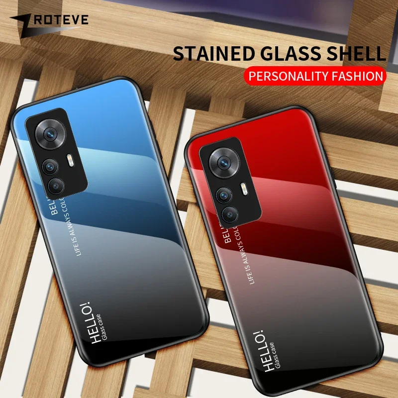 For Xiaomi 12T Pro Case ZROTEVE Gradient Tempered Glass Cover For Xiaomi Mi 12 T 12T 12X Xiomi Mi12T Mi12X Mi12 Lite Phone Cases