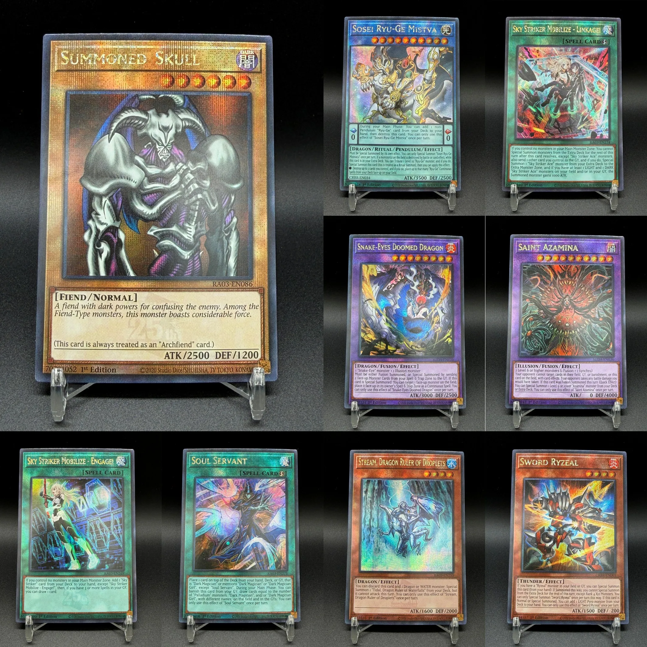 

Набор прокси-карт в стиле YGO, 9 шт., DIY Orica Custom Duel TCG, к 25-летию, коллекционные, сделанные фанатами аниме (Sky Striker/DM Mix)