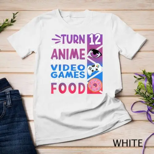 Funny I 12th Birthday I Anime Manga I Gaming Games I Donuts Unisex T-shirt