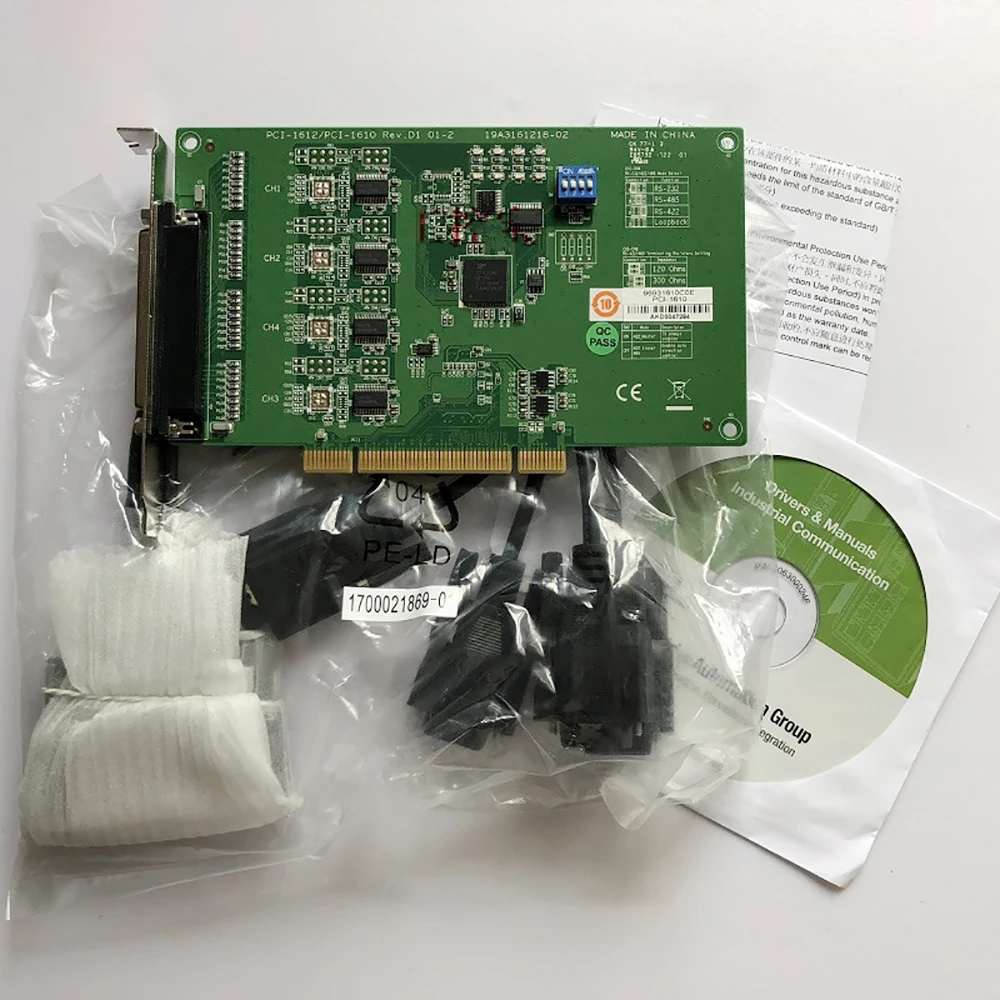 New For Advantech 4-Port RS232 With DB9 Cable Isolation Communication Card Capture Card PCI-1610B