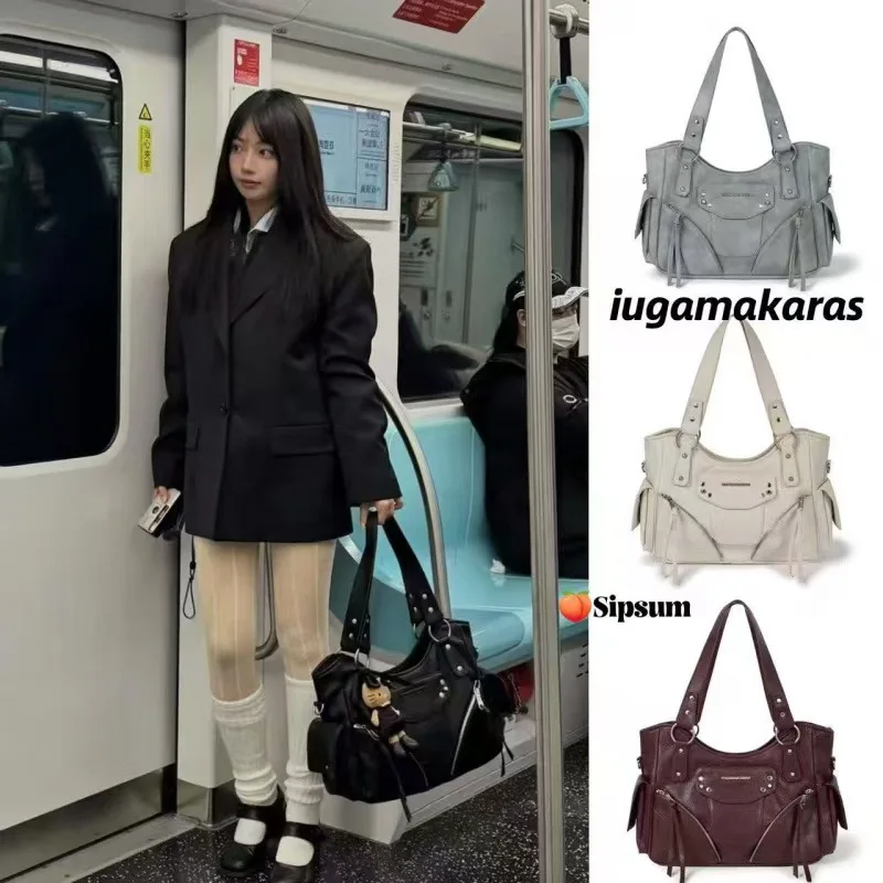 

IUGAMAKARAS Korean niche brand new style single-shoulder handbag large-capacity tote bag fashionable crossbody bag
