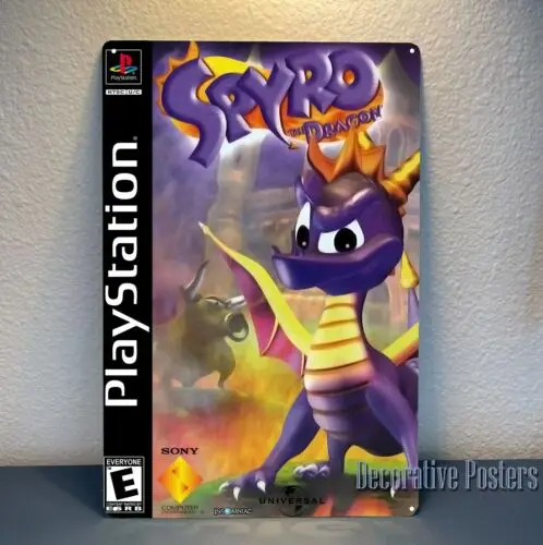 Spyro The Dragon Video Game Metal Poster - Tin Sign (8x12in)