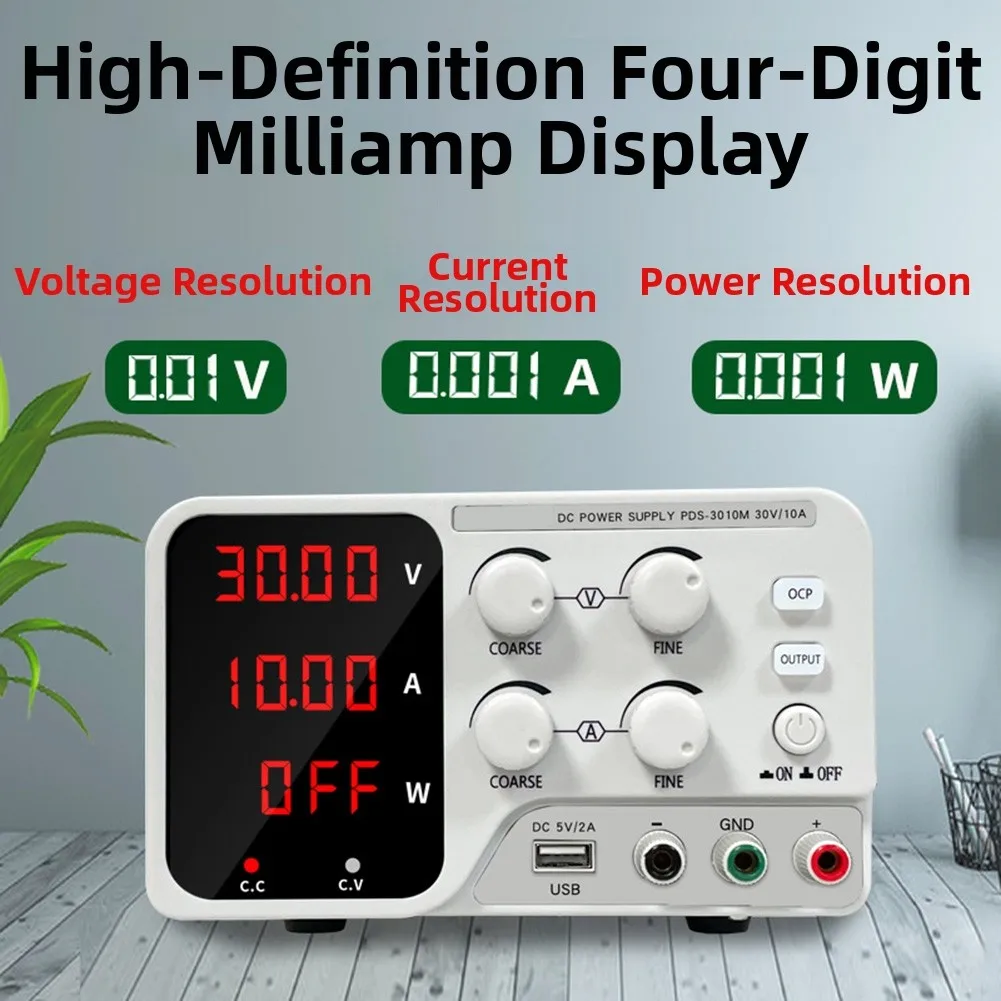 

PDS3010M DC Regulated Power Supply 0-30V 10A Variable Switching Lab Bench Tester For Electronics Repair And Testing Equipment