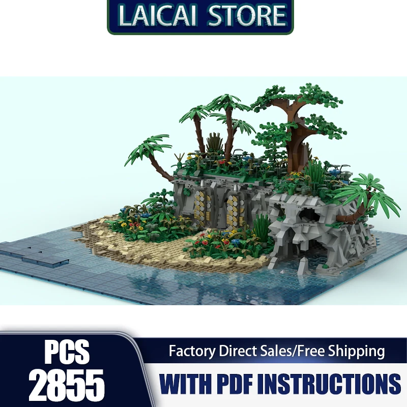 

Модель пиратской крепости Moc, строительные кирпичи, технология острова черепа, модульный блок, рождественская игрушка «сделай сам», праздничные подарки