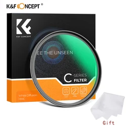 K&F Concept C-Series White Mist Diffusion Filter 49-82mm Landscape Portrait Photography Portrait Photography Camera Lens Filter