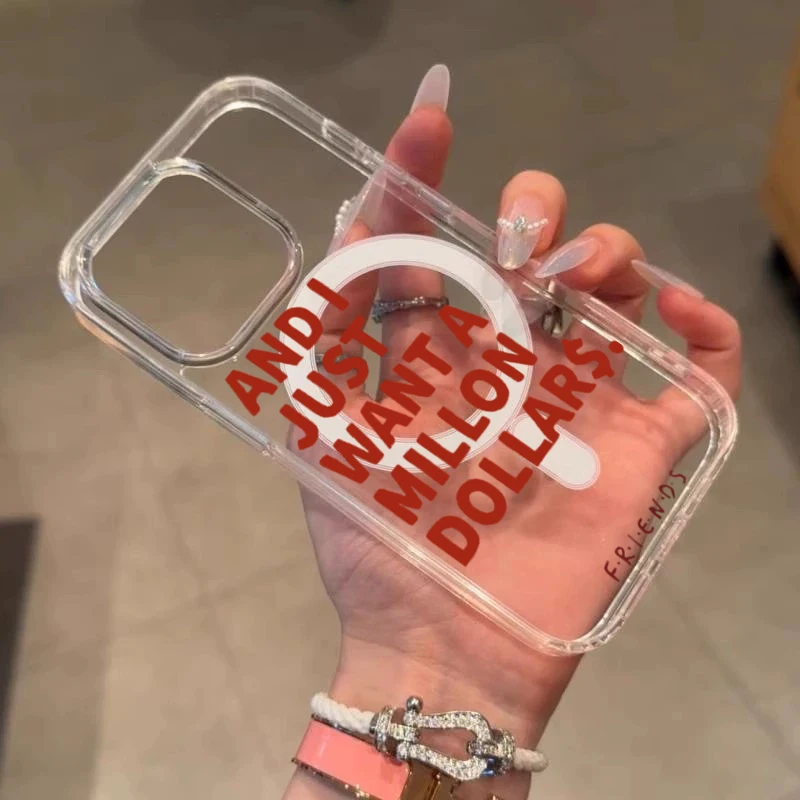 Fashion Abstract Quotes Case For iPhone 17 Pro 16 15 14 Pro Max 13 12 11 Pro 7 8 Plus XS For Magsafe ShockProof Clear TPU Funda view 4