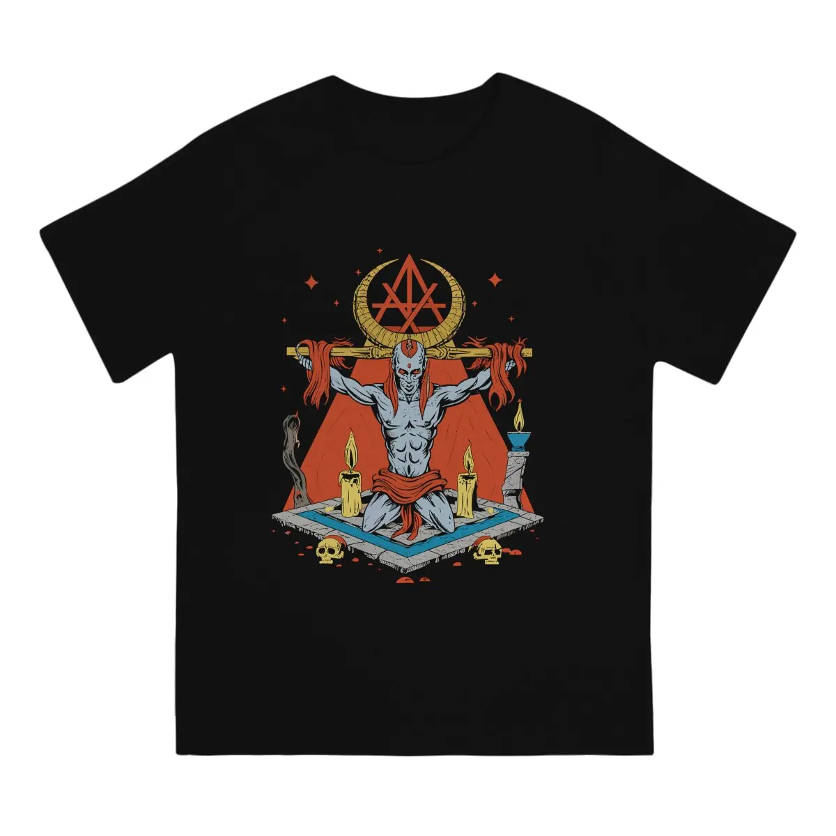 Horrible  Hell Devil TShirt for Men Stannic Occultism Humor Casual Tee T Shirt High Quality New Design Fluffy