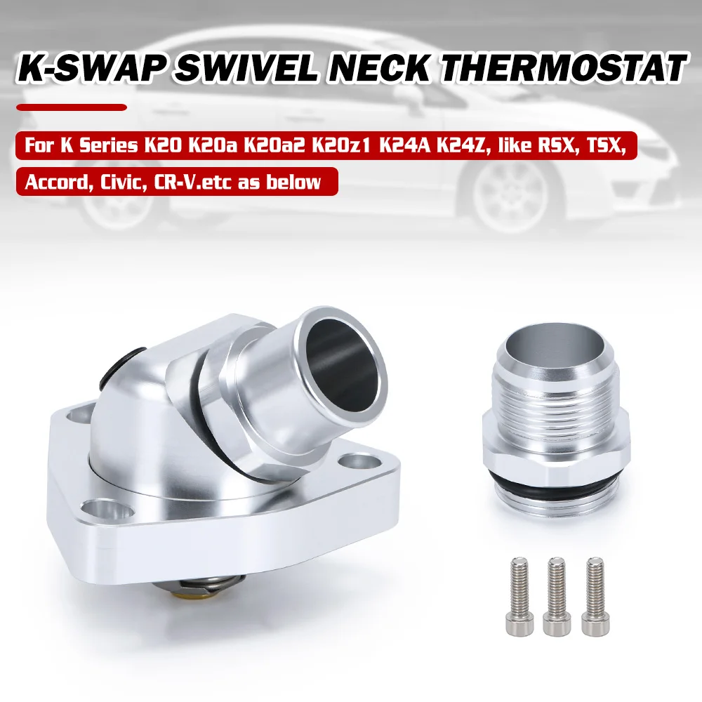 WLR RACING - For Acura Honda Civic K20/K24 K-Swap Swivel Neck Thermostat Cooling Component Housing radiator hose WLR-CTT01