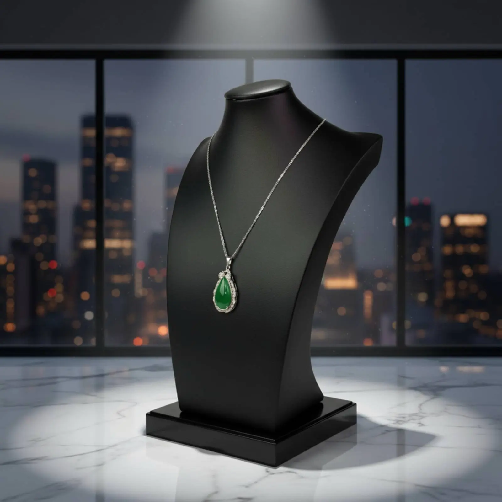 

Necklace Display Bust Elegant Design Jewelry Bust Display Mannequin Neck Stand Stable Base Necklace Chain Organizer