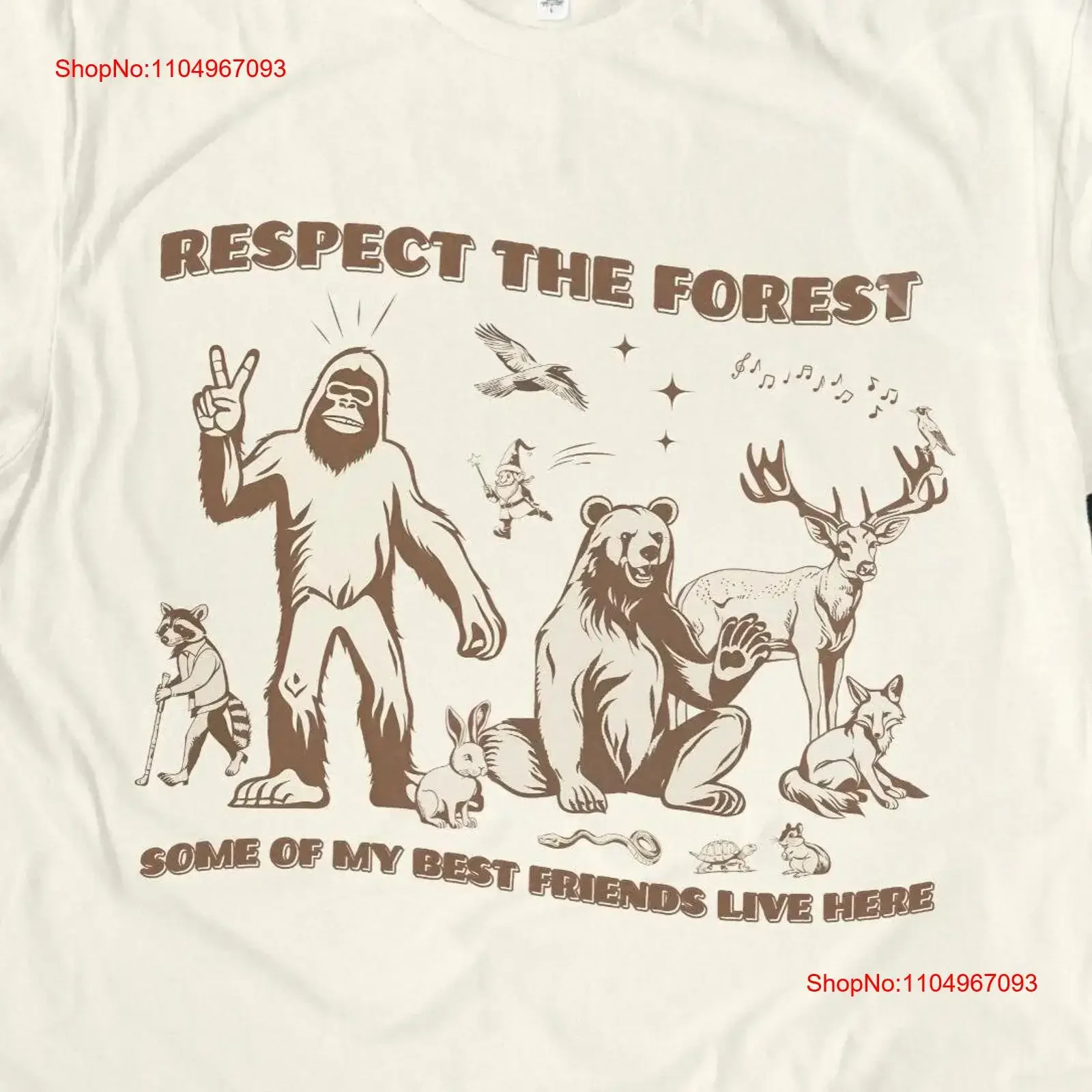 

Футболка в стиле ретро «Поважай лесных животных», природа, День Земли, Sasquatch, эльф, деревянный топ на открытом воздухе, винтажный стираный топ для любителей дикой природы