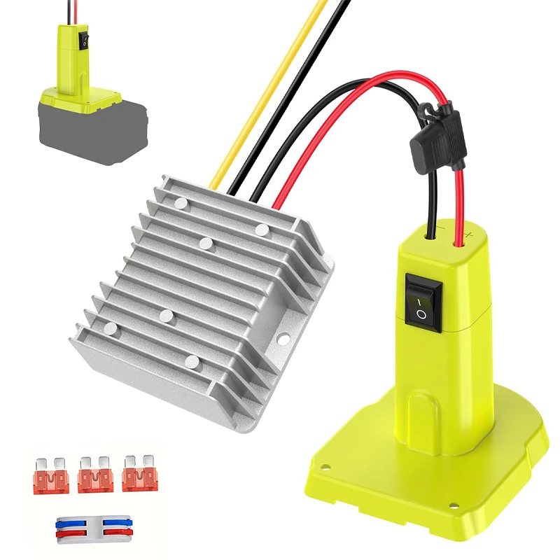 

18V to12V Step Down Converter Aadpter for Ryobi 18V Battery Voltage Converter DC Voltage Regulator 15A Automatic Buck Converter