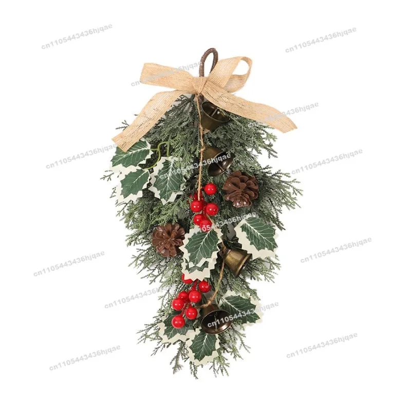 

Рождественские красные фруктовые декоративные колокольчики, перевернутая елка, рождественский кулон, американская рождественская елка, настенная подвеска