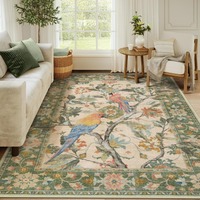Floral Birds Carpets for Living Room Home Decor Bedroom Bedside Rug Soft Non Slip Machine Washable Floor Mat Ковер Tapis السجاد