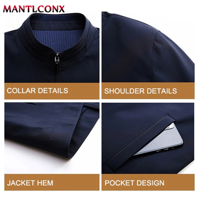 L-3XL New Luxury Casual Jackets for Men Office Dress Coat Men\'s Jacket Outerwear Spring Autumn Zipper Jacket Men\'s Clothing 3XL