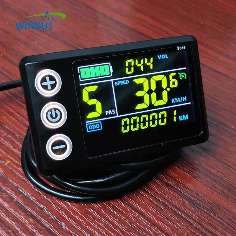 36V 48V 500W 25A E-Bike FOC Sine Wave Brushless Motor Controller S866 Colour LCD Display Set for Electric Bicycle Scooter Repair