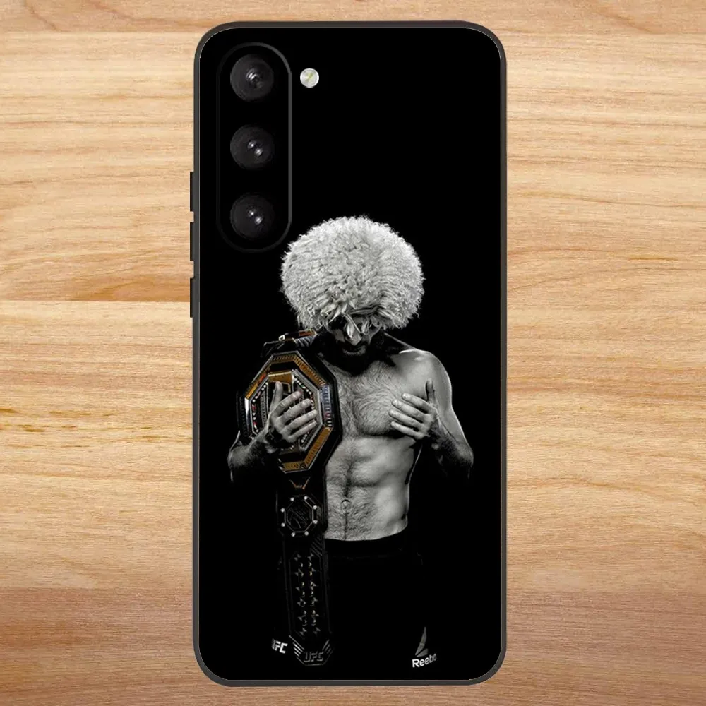 Khabib Nurmagomedov Phone Case For Samsung S23,23,22,30,21,10,9,Note20 Ultra,Lite,Ultra,5G,Plus,FE,Black Soft Case