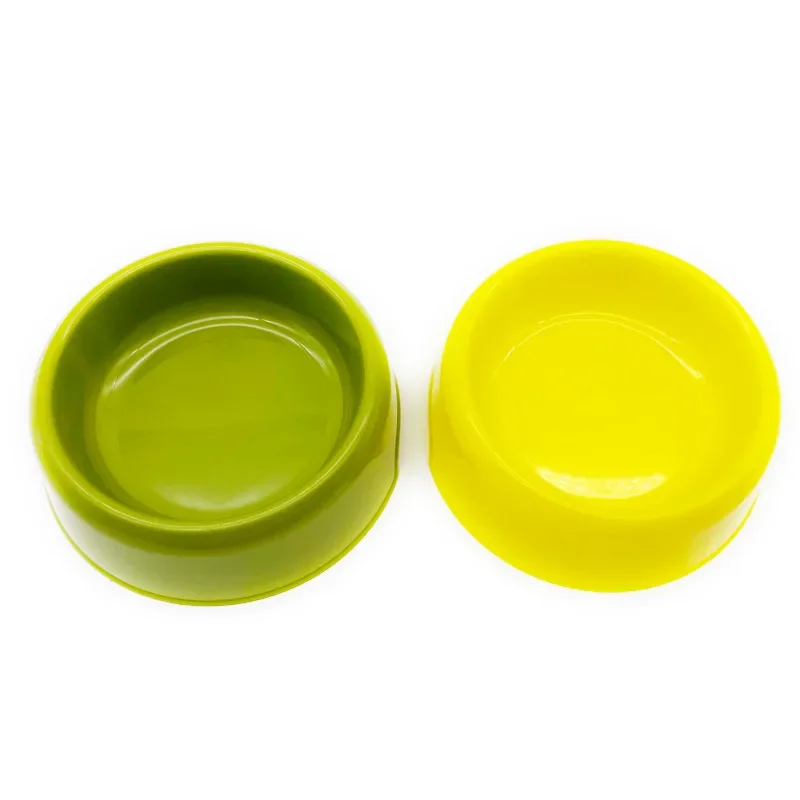 Solid Color Pet Bowl Plastic Dog Cat Round Single Bowls Thickened Eco-Friendly Dog Pet Supplies Dog Accessories