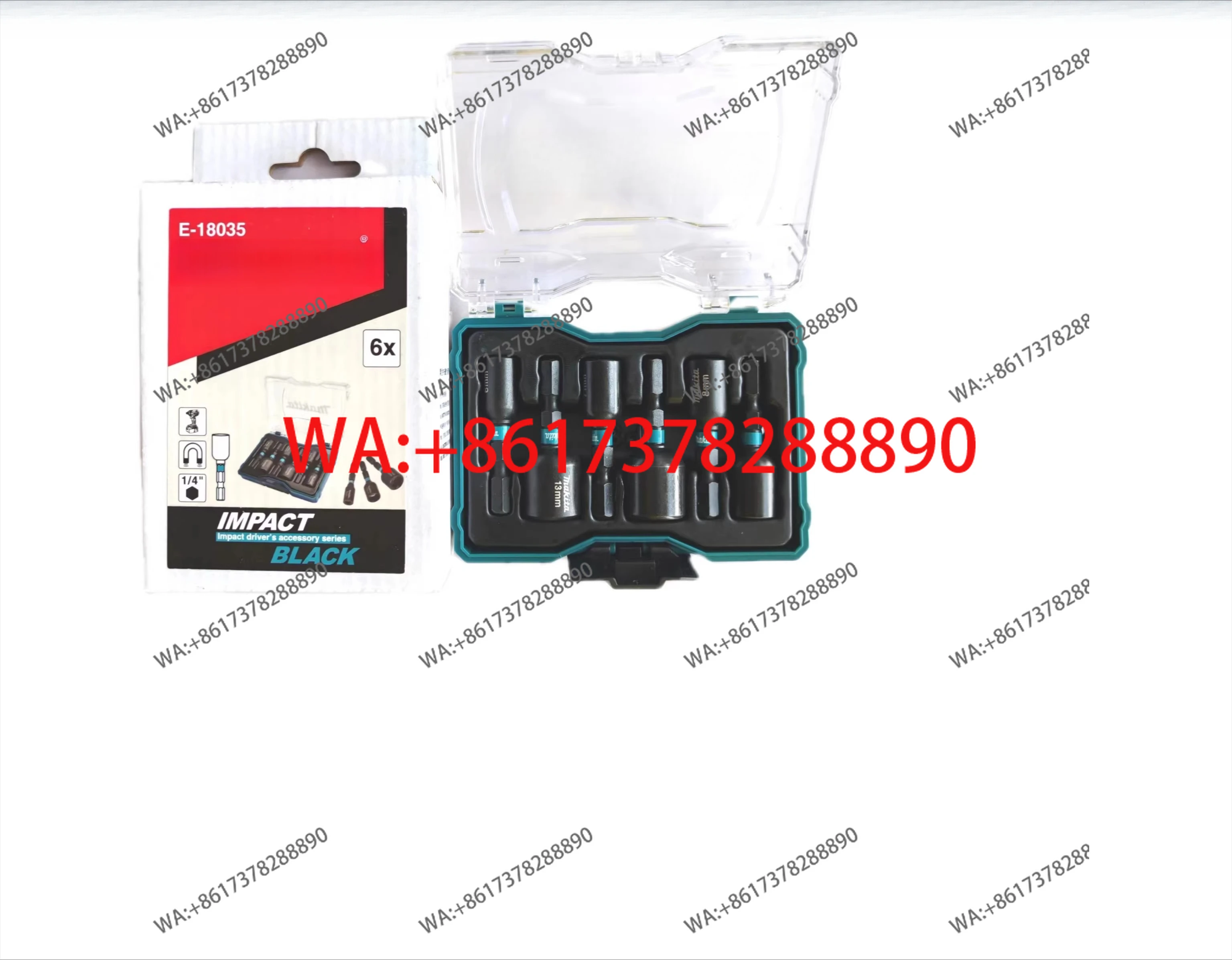hexagonal batch sleeve set (6 sleeves) E-18035 length 50mm