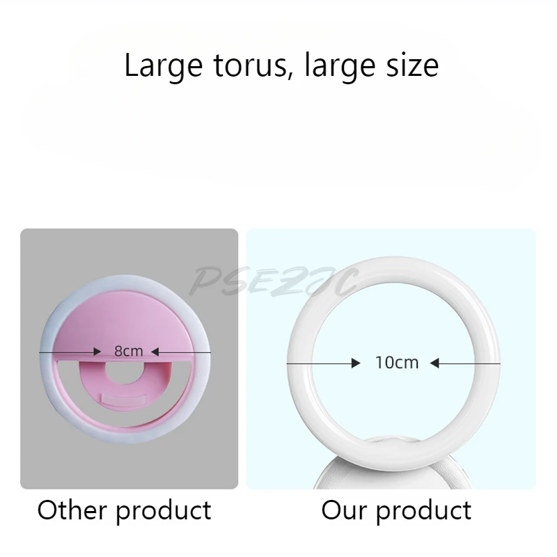 Outdoor Portable Mobile Phone Fill Light Suitable for Girls To Take Photos and Live Stream Beauty Rechargeable