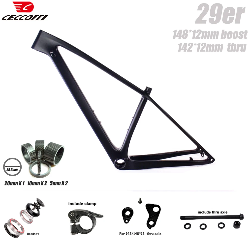 Hotting Model of T1000 Full Carbon Mountain Bike Frame, 29er MTB Framework, 148mm Boost