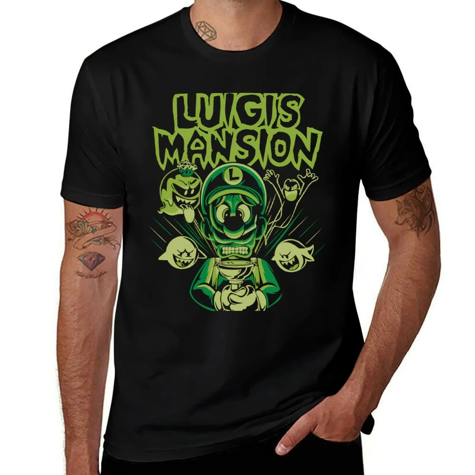 LuigisMansion Retro Video Game T-Shirt t shirt man cotton t shirt for man T-Shirt