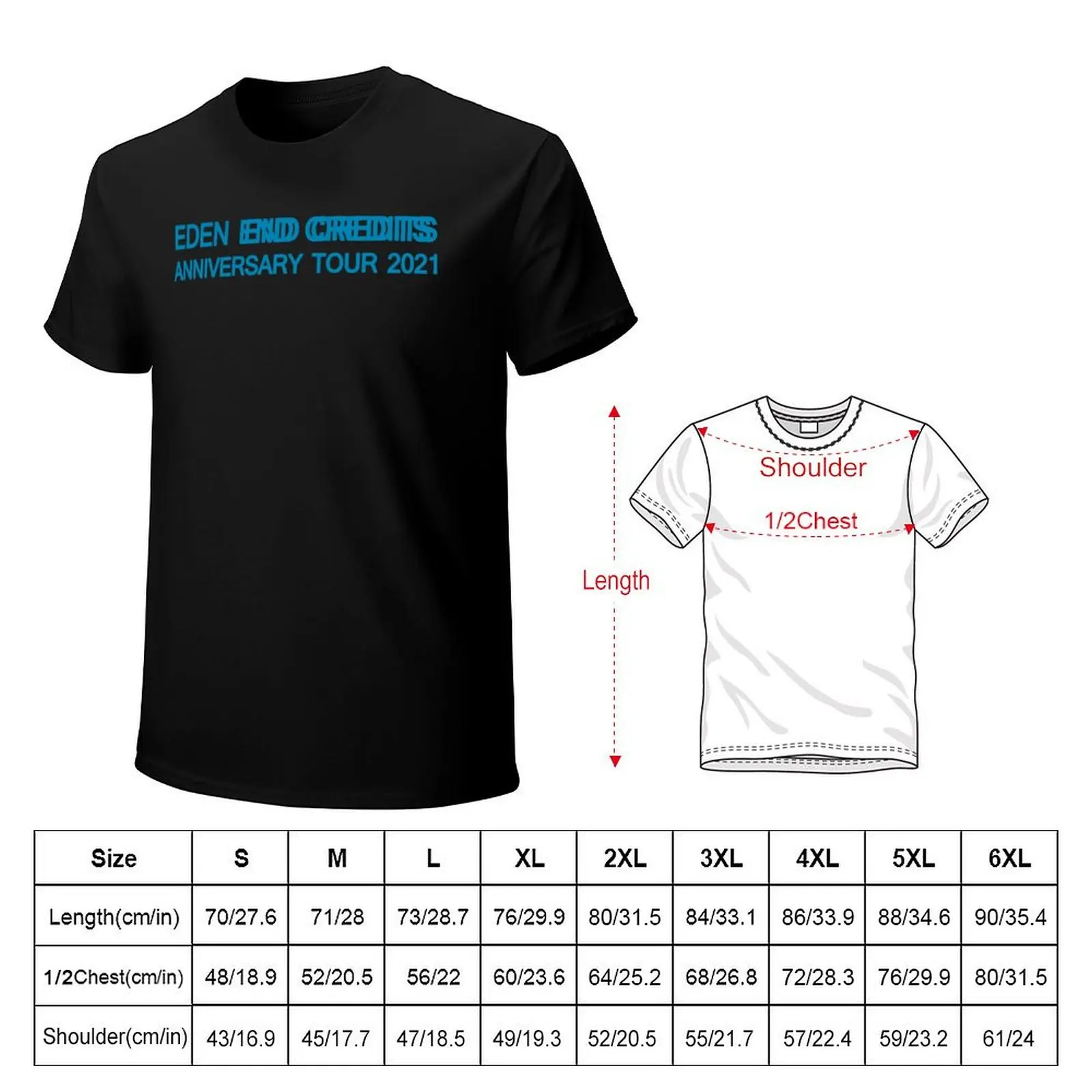 Eden Merch End Credits Anniversary Tour 2021 T-Shirt Utility Work Short Sleeve Top