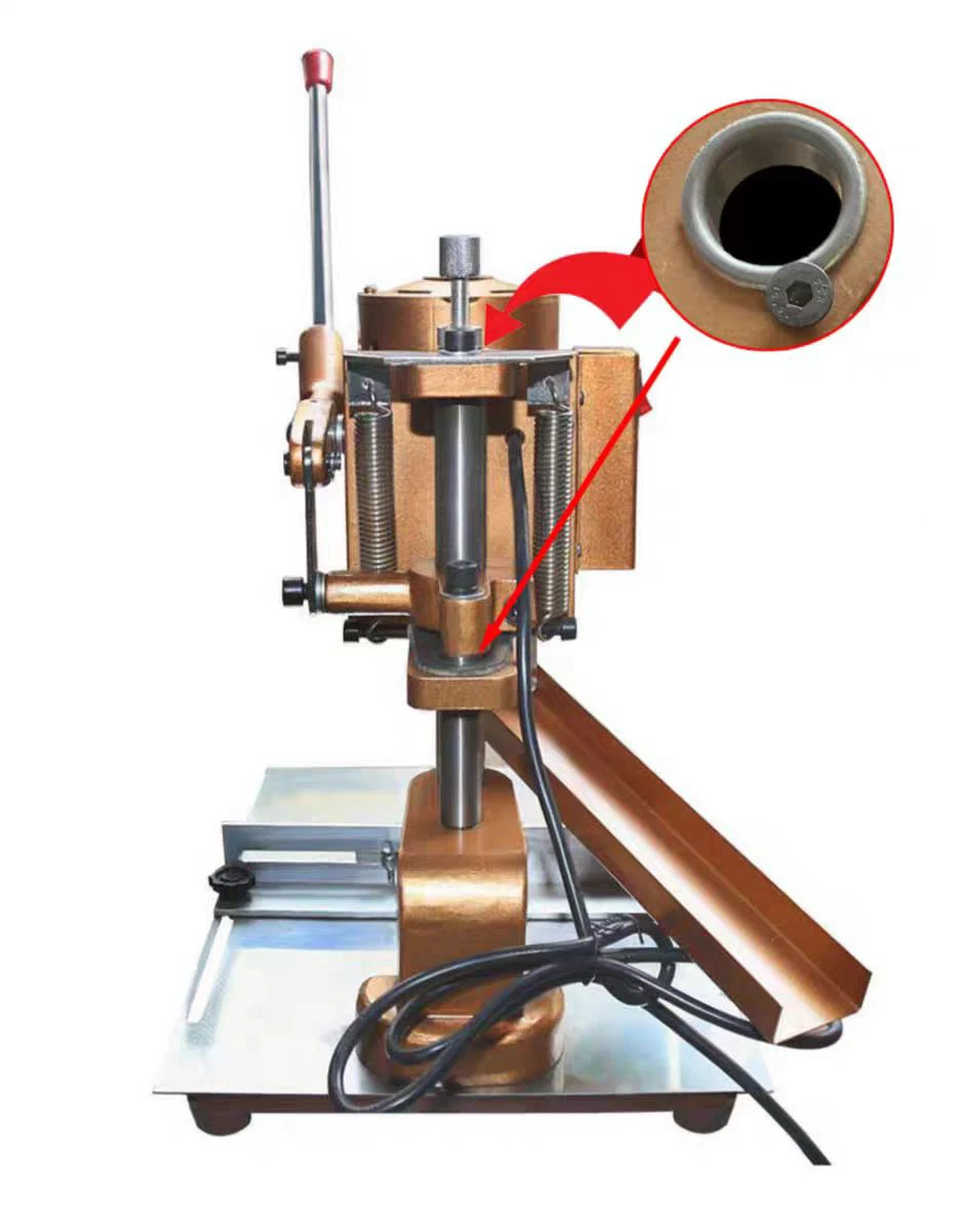 Single Head Hand Punching Machine, Paper Leather Nonwovens Drilling Machine Different Sizes Of Manual Punching Machines Ele