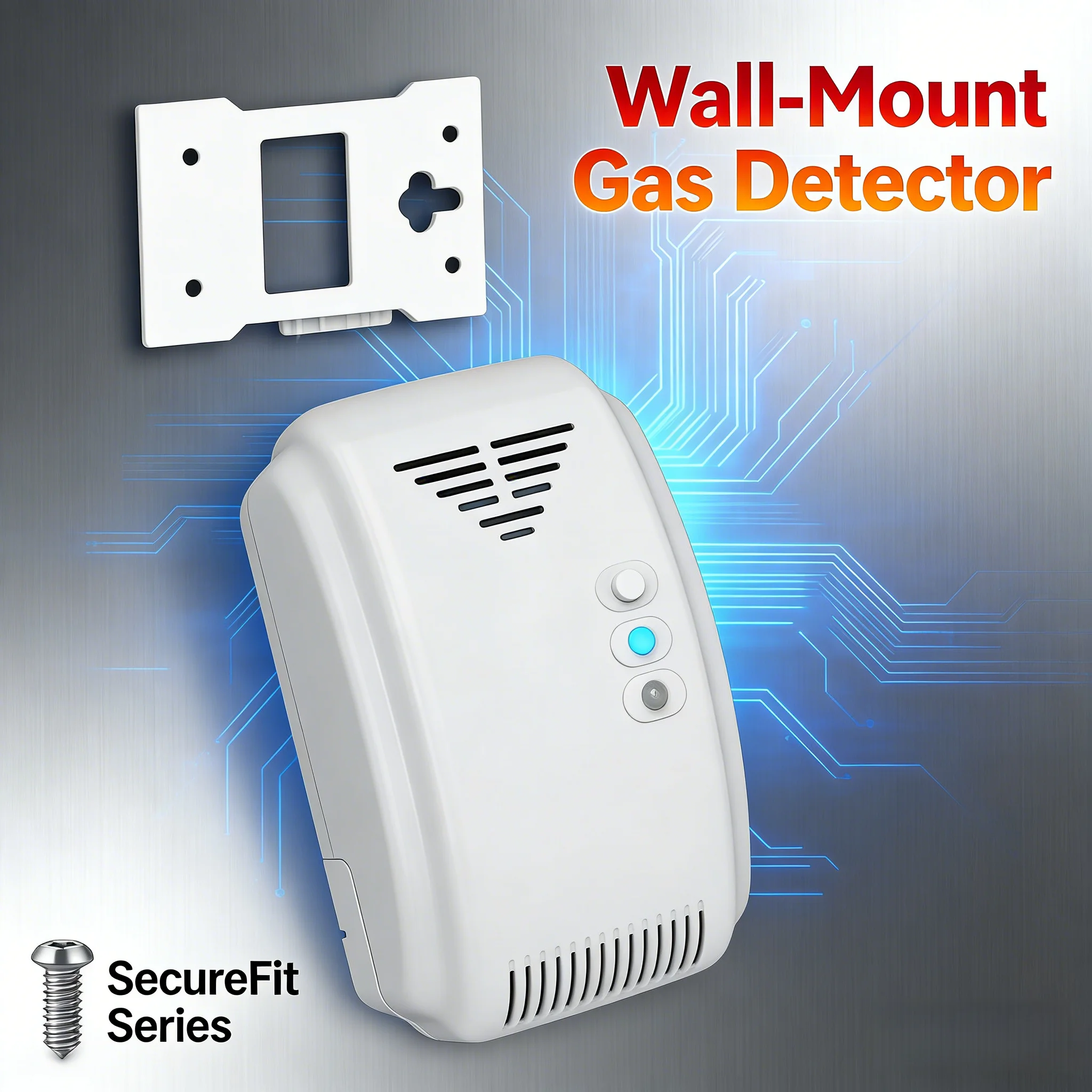 85dB 12V Gas Leak Alarm, High-Stability Sensor, Auto Fault Detection for Fan/Valve Linkage