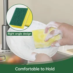 20Pcs Double-Sided Scouring Pads Kitchen Sponge Dishwashing Scrub Pads for Pot Bowl Home Cleaning Tools