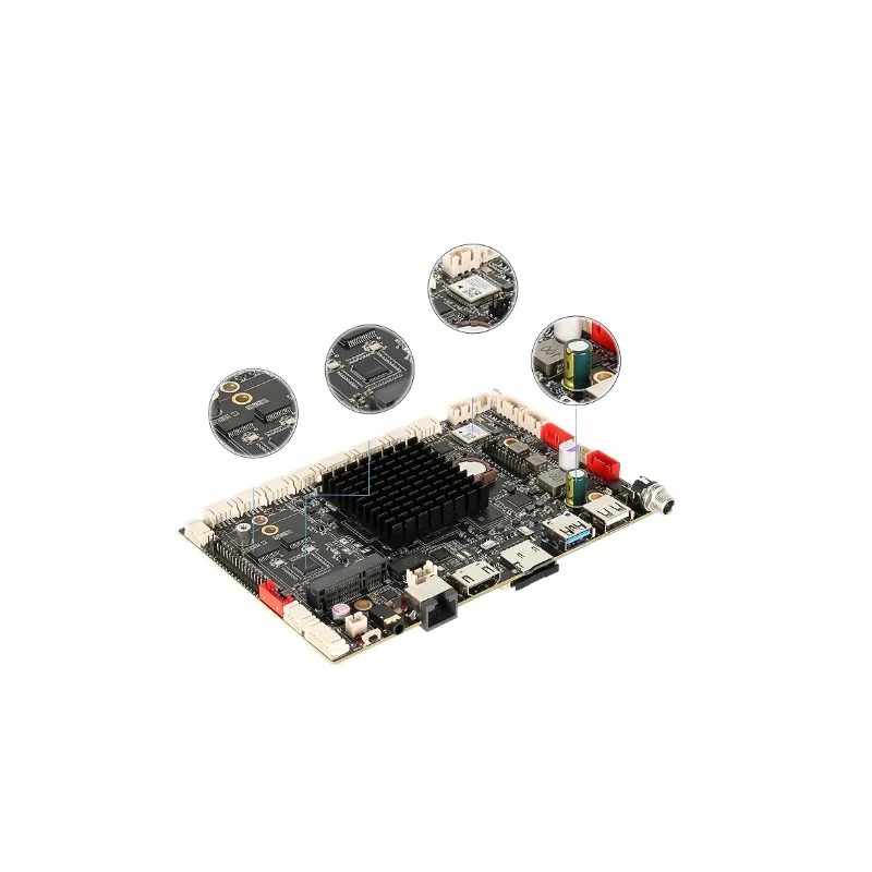 RK3288 RK3399 RK3568 Industrial Android Board Embedded Control Board with Dual LAN RS232/485 for Digital Signage
