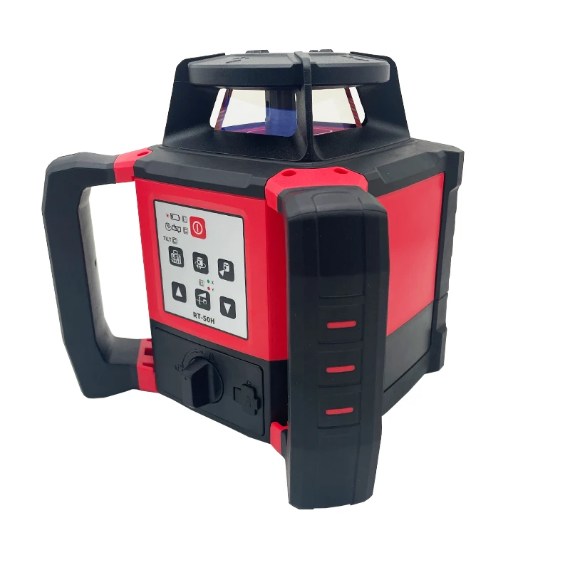 

Self-Leveling Dual Slope Rotating Laser Level, Adjustable Speed Red Beam