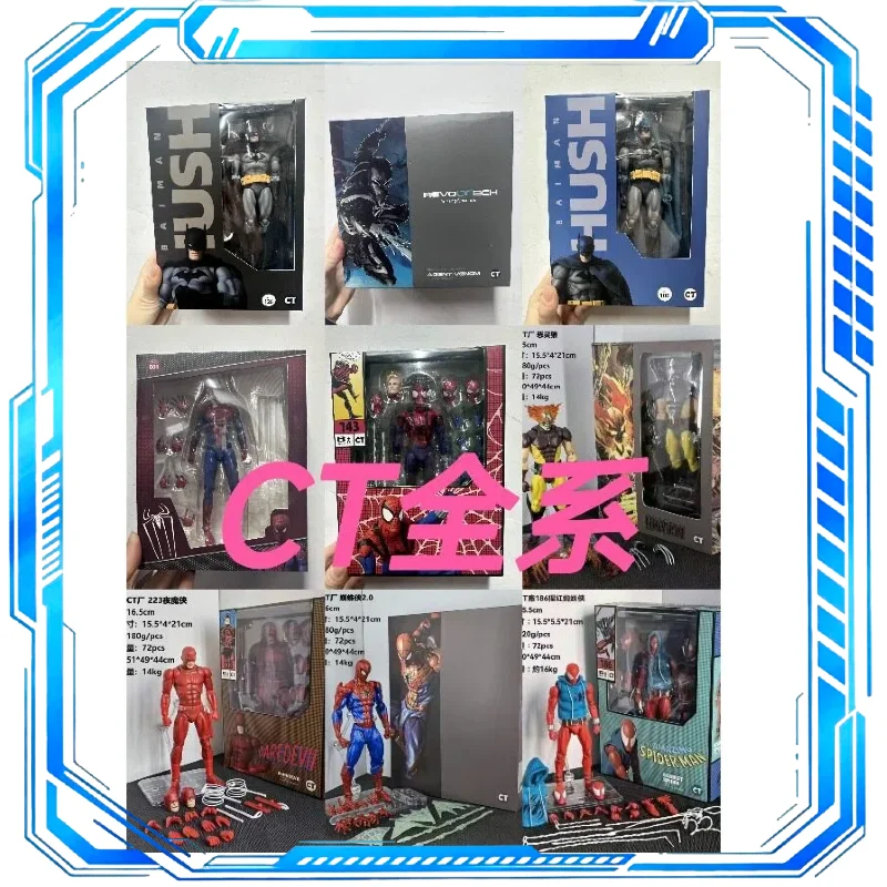CT Superhelden-Actionfigur Spider-Bat Wolverine Venom Devil Superman Gambit 1/12 Maßstab Bewegliche Gelenke Sammlerstück Modellfigur