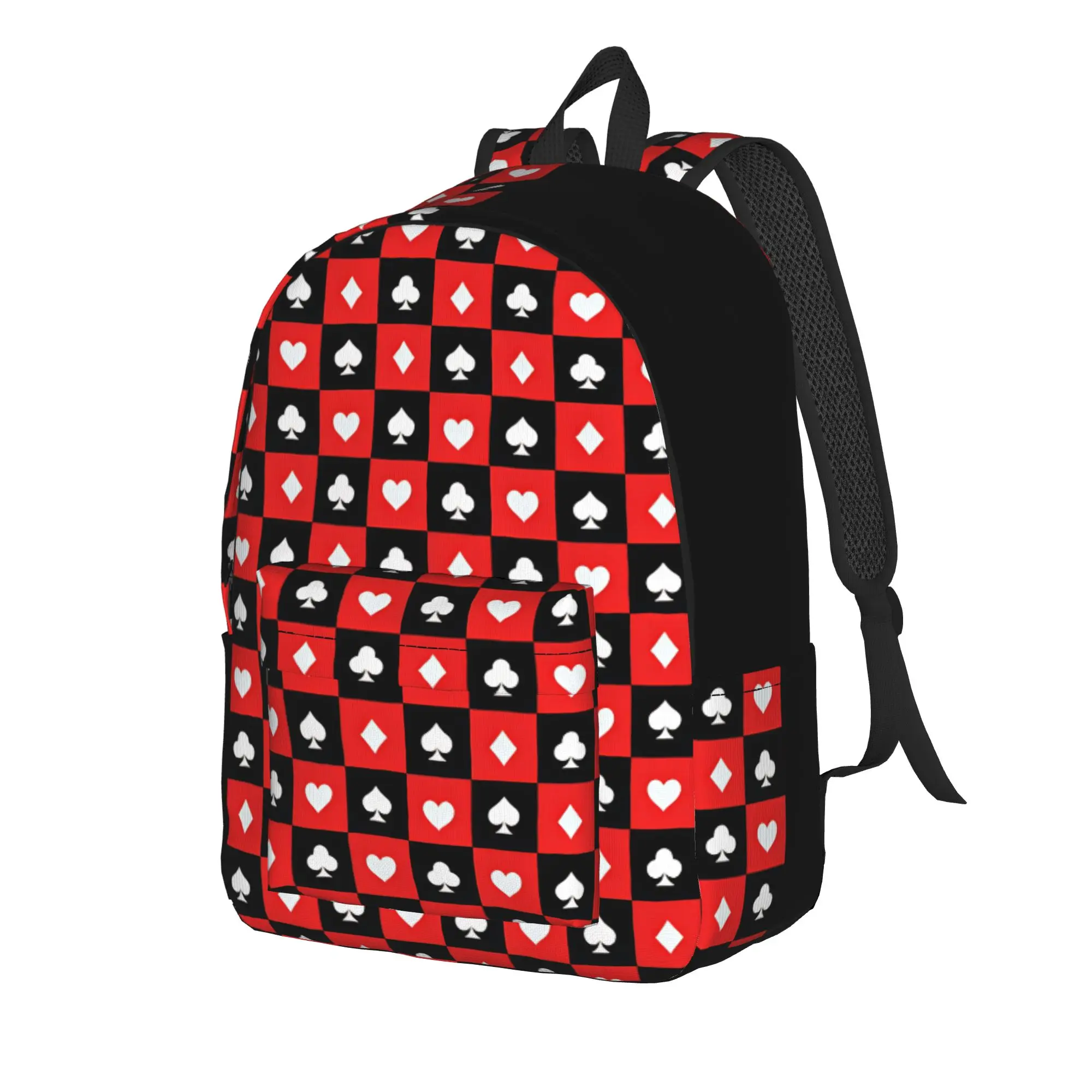 Card Suit Art (1) Backpack  Fun Backpacks Female Cycling Print High School Bags Colorful Rucksack