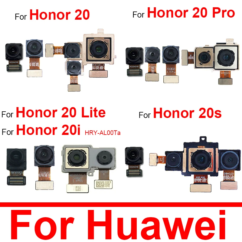 Front Small & Rear Back Camera For Huawei Honor 20 20S 20Pro 20Lite 20i Main Big Camera Wide Angle Camera With Flex Cable