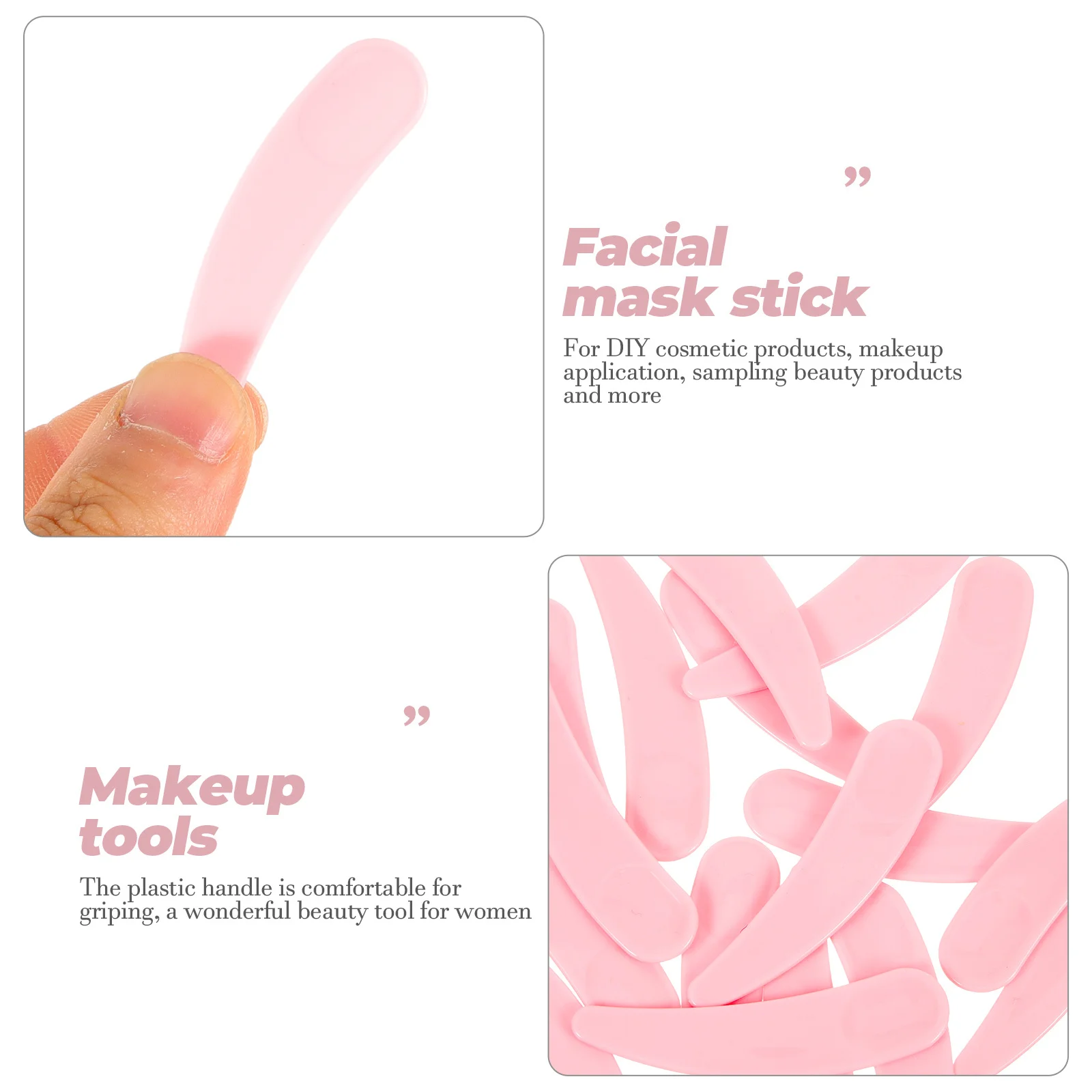 

50pcs Facial Spoons Durable Reusable Makeup Tools Cream Scoop Suite Travel Easy Clean Beauty Women DIY