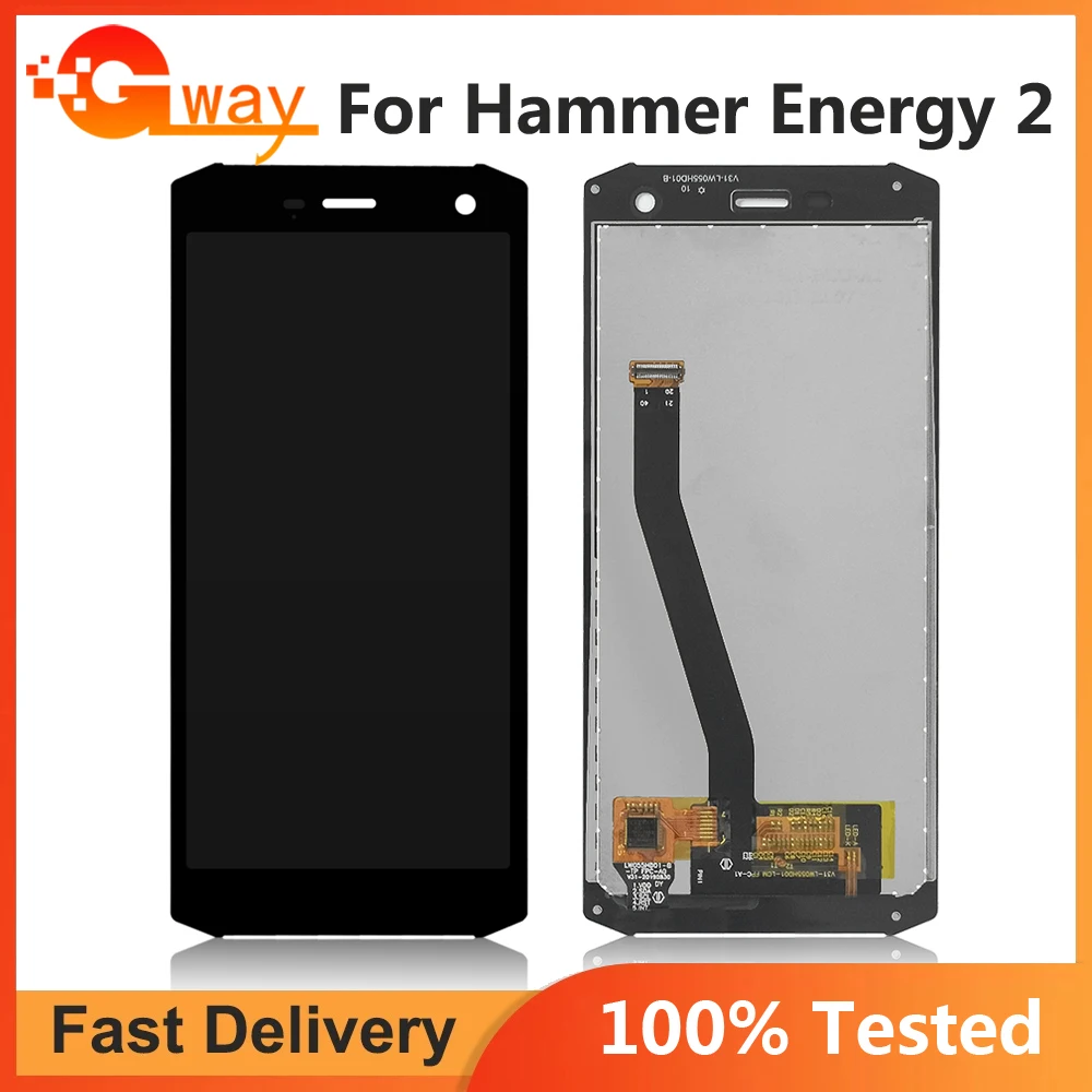 100% Tested LCD Display For Myphone Hammer Energy 2 LCDs Touch Screen Digitizer LCD Display Assembly Replacement Parts +Tools