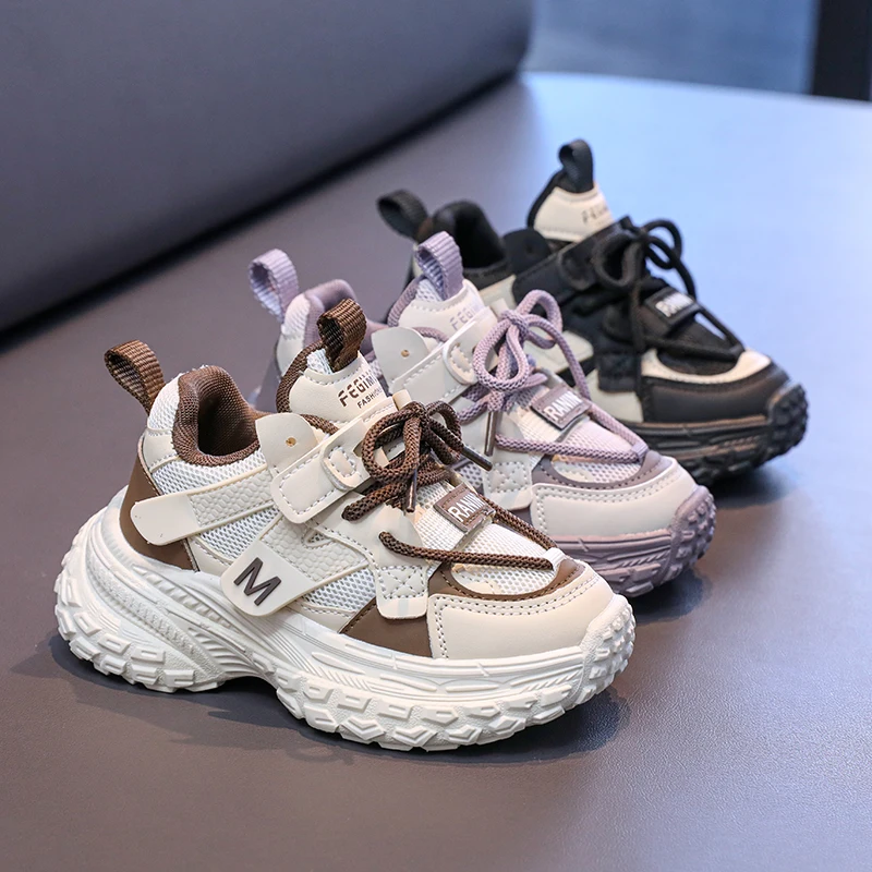 

2025 Kids Sports Shoes Children Non-slip Lightweight Sneaker Children's Fourseason Breathable Boys Casual Walking Shoes
