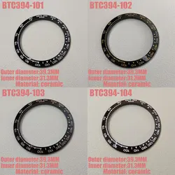 Daytona Sloped Ceramic bezel insert 38.5*30.5mm or 39.3*mm*31.5mm For Daytona watch parts (No Luminous) 12s