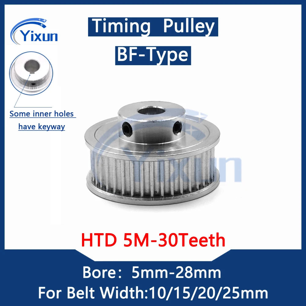 

HTD 5M 30 Teeth Timing Pulley Bore 5mm-28mm For Belt Width 10-25mm 5M 30Teeth Keyway Synchronous Wheel 5M Drive Belt Pulley 30T