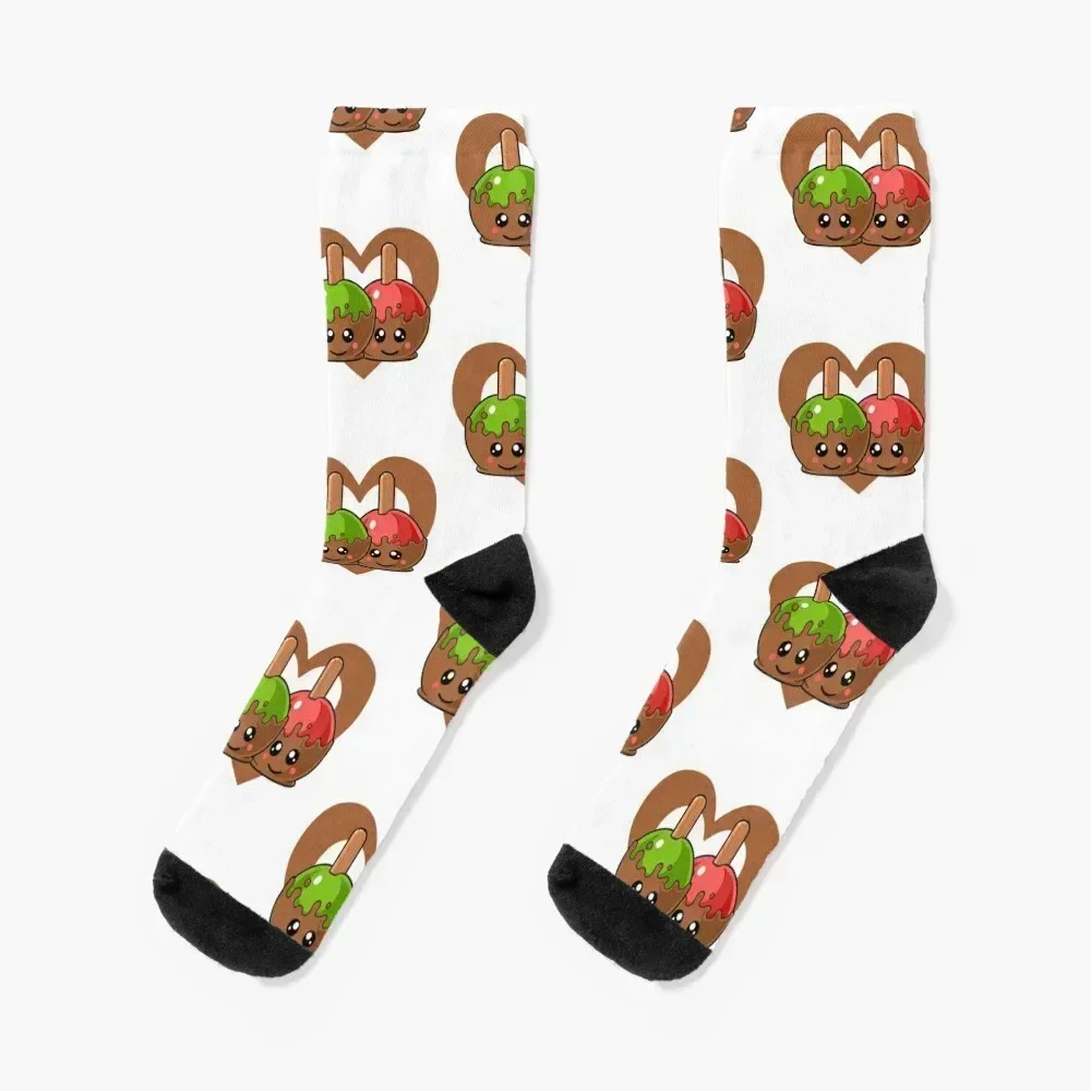 Cute Caramel Apple Heart Socks summer happy moving stockings kawaii Socks For Girls Men's